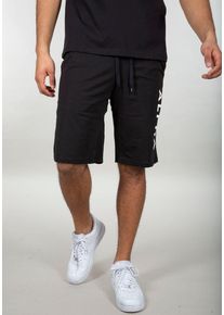 Sweatshorts Alpha Industries "Jersey Short", Herren, Gr. M, N-Gr, schwarz, angeraute Sweatware, Obermaterial: 100% Baumwolle, bedruckt, schmal, Hosen Sweatshorts, Topseller