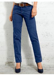 5-Pocket-Jeans Inspirationen, Damen, Gr. 46, Normalgr&ouml;&szlig;en, blau (blau, stone, washed), 81% Baumwolle, 17% Polyester, 2% Elasthan, unifarben, lang, Jeans 5-Pocket-Jeans