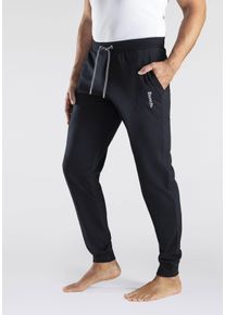 Sweathose BENCH. LOUNGEWEAR, Herren, Gr. 44/46 (S), N-Gr, schwarz, Sweatware, Obermaterial: 60% Baumwolle, 40% Polyester, unifarben, Basic, relaxed fit lang, Hosen Sweathose, Jogginghose mit Kordel, aus Baumwoll-Mix, Topseller