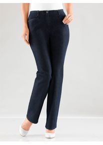 Dehnbund-Jeans COSMA, Damen, Gr. 46, Normalgr&ouml;&szlig;en, blau (blau, stone, washed), 76% Baumwolle, 22% Polyester, 2% Elasthan, unifarben, lang, Jeans Dehnbund-Jeans