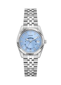 Quarzuhr Guess "JADA", silber (silberfarben), Armbanduhren, Damen, Quarzuhr, Armbanduhr, Damenuhr, Edelstahlarmband, Datum