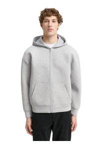 Sweater Tom Tailor Denim, Herren, Gr. XXL, light stone grau melange, Sweatware, Obermaterial: 77% Polyester, 15% Viskose, 8% Elasthan, meliert, regular fit taillenbedeckt, ohne Ausschnitt, B&uuml;ndchen, Sweatshirts Sweater, mit Taschen