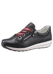 Sneaker Ara "OSAKA", Damen, Gr. 8,5 (42,5), blau (dunkelblau), Leder, Schuhe Sneaker, Freizeitschuh, Halbschuh, Schn&uuml;rschuh in bequemer Schuhweite G