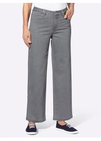 Bequeme Jeans Classic Basics, Damen, Gr. 52, Normalgr&ouml;&szlig;en, blau (light grau, denim), 81% Baumwolle, 17% Polyester, 2% Elasthan, unifarben, lang, Jeans Bequeme Jeans