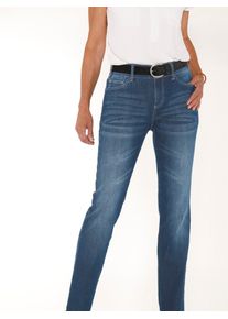 Bequeme Jeans Casual Looks, Damen, Gr. 46, Normalgr&ouml;&szlig;en, blau (blau, stone, washed), 98% Baumwolle, 2% Elasthan, unifarben, lang, Jeans Bequeme Jeans