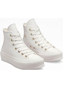 Sneaker Converse "CHUCK TAYLOR ALL STAR LIFT PLATFORM", Damen, Gr. 36, wei&szlig; (vintage wei&szlig;), Synthetik, Schuhe Sneaker