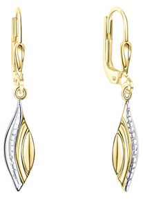 Paar Ohrh&auml;nger Firetti "Schmuck Geschenk Gold 375 Ohrschmuck Patentbrisur", gold (gelbgoldfarben, wei&szlig;goldfarben), Ohrringe, Damen, Gelbgold 375, Paar Ohrh&auml;nger