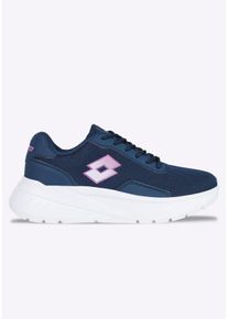 Sneaker Lotto "VIGORTIV", Damen, Gr. 39, blau (navy, violet), Synthetik, Schuhe Sneaker