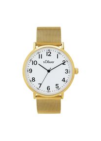 Quarzuhr s.Oliver, gold (goldfarben), Armbanduhren, Herren, Quarzuhr, Armbanduhr, Herrenuhr, Edelstahlarmband, analog