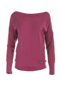 Oversize-Shirt WINSHAPE "Longsleeve WS2", Damen, Gr. S, lila (berry love), 90% Baumwolle, 10% Elasthan, U-Boot-Ausschnitt, Shirts Oversize-Shirt