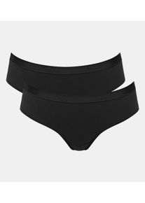 Hipster Sloggi "GO Casual", Damen, Gr. XL, schwarz, Single Jersey, Obermaterial: 95% Baumwolle, 5% Elasthan, clean, unifarben, k&ouml;rpernah, Unterhosen Hipster, weich, atmungsaktiv, Baumwollmix