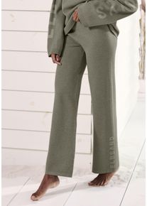 Strickhose ELBSAND, Damen, Gr. 44/46, N-Gr, gr&uuml;n (oliv meliert), Feinstrick, Obermaterial: 50% Viskose, 28% Polyester, 22% Polyamid, meliert, unifarben, bequem, Hosen Strickhose, aus hochwertigen Strick