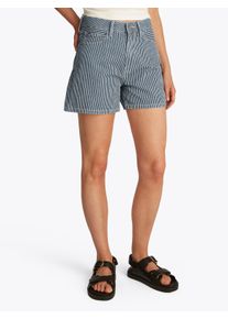 Shorts Tommy Hilfiger "DNM MINI SHORT HW JAZ", Damen, Gr. 26, N-Gr, jaz, Denim/Jeans, Obermaterial: 100% Baumwolle, gestreift, regular fit mini, Hosen Shorts, mit Streifen-Muster