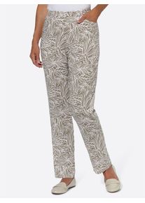 Schlupfhose Classic Basics, Damen, Gr. 46, Normalgr&ouml;&szlig;en, braun (schlamm, ecru, bedruckt), 100% Viskose, gemustert, mehrfarbig, lang, Hosen Schlupfhose