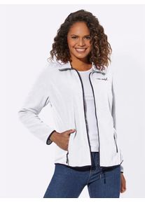 Fleecejacke Casual Looks, Damen, Gr. 46, beige (ecru), 100% Polyester, unifarben, Jacken Fleecejacke