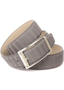 Lederg&uuml;rtel Anthoni Crown, Damen, Gr. 100, grau, Leder, unifarben, G&uuml;rtel Lederg&uuml;rtel, in schillernder 3D-Optik