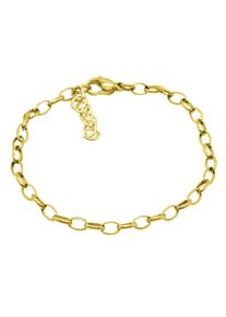 Edelstahlarmband Firetti "Schmuck Geschenk Ankerkettengliederung, 3,9 mm breit" Gr. 21, gold (gelbgoldfarben), Armb&auml;nder, Damen, 21, Edelstahl, Edelstahlarmband, Made in Germany