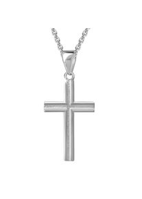 Kette mit Anh&auml;nger Firetti "Schmuck Geschenk Silber 925 Halsschmuck Ankerkette Kreuz", silberfarben, Halsketten, Damen, Silber 925 (Sterlingsilber), L: 45 B: 1,1mm, Kette mit Anh&auml;nger, Made in Germany, B:1,1mm