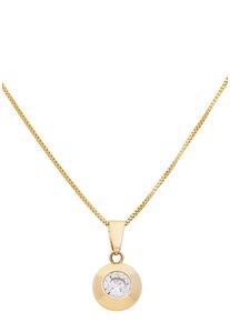 Kette mit Anh&auml;nger Firetti "Schmuck Geschenk Gold 375 Halsschmuck Halskette Goldkette Venezianer", gold (gelbgoldfarben, wei&szlig;), Halsketten, Damen, Gelbgold 375, L: 45, Kette mit Anh&auml;nger, mit Zirkonia (synth.)