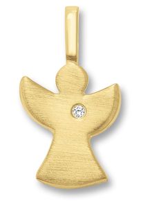 Kettenanh&auml;nger ONE ELEMENT "Zirkonia Engel Anh&auml;nger aus 333 Gelbgold", gold, Schmuckanh&auml;nger, Damen, Gelbgold 333, Kettenanh&auml;nger