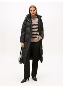 Daunenmantel Tommy Hilfiger "MODERN DOWN REG MAXI COAT", Damen, Gr. XXXL(46), schwarz, Steppware, Obermaterial: 100% Polyester. F&uuml;llung: 90% Daunen, 10% Federn, unifarben, kniebedeckend, M&auml;ntel Daunenmantel, mit w&auml;rmenden Daunen gef&uuml;ttert