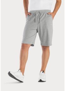 Sweatshorts Kangaroos "kurze Jogginghose", Herren, Gr. 44/46 (S), N-Gr, grau (grau, meliert), Sweatware, Obermaterial: 60% Baumwolle, 40% Polyester, unifarben, Basic, l&auml;ssig geschnitten kniefrei, Hosen Sweatshorts, aus weicher Sweatware mit Kordel, Topseller