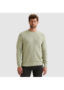 PME-Legend Rundhalspullover PME LEGEND, Herren, Gr. M, desert sage, Strick, Obermaterial: 50% Baumwolle, 50% Modal, regular fit normal, Rundhals, Rippb&uuml;ndchen, Pullover Rundhalspullover, mit Logo Stickerei
