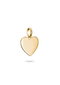 Charm Herz Thomas Sabo "Charm Herz - Connect", gold (gelbgoldfarben), Charms, Damen, Silber 925 (recycelt), Charm Herz