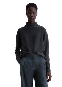 Marc O'Polo Stehkragenpullover MARC O'POLO, Damen, Gr. XS, deep night blau, Strick, Obermaterial: 100% Baumwolle, B&uuml;ndchen, Pullover Stehkragenpullover, mit Stehkragen