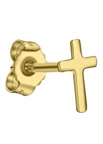 Single-Ohrstecker Firetti "Schmuck Geschenk Gold 333 Ohrschmuck einzeln Kreuz", gold (gelbgoldfarben), Ohrringe, Damen, Gelbgold 333, Single-Ohrstecker