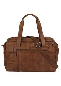 SPIKES & SPARROW Reisetasche SPIKES & SPARROW "WEEKENDER", Herren, Gr. B/H/T: 50cm x 30cm x 22cm onesize, braun (cognac), Leder, Taschen Reisetasche, echt Leder