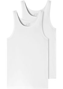 Unterhemd Schiesser "95/5", Herren, Gr. 4 (S), N-Gr, wei&szlig; (100, wei&szlig;), Single Jersey, Obermaterial: 95% Baumwolle, 5% Elasthan, unifarben, k&ouml;rpernah, tiefer Rundhals, Unterhemden Unterhemd, mit seitlichen N&auml;hten
