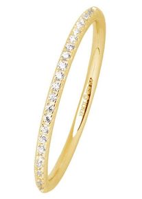 Fingerring XENOX "XS KRAPPE GOLD, XS KRAPPE SILBER, XS1721, XS1721G" Gr. 52, gold (gelbgoldfarben, kristallwei&szlig;), Fingerringe, Damen, 52, Silber 925 (Sterlingsilber), 1,3mm, Fingerring, mit Zirkonia (synth.)