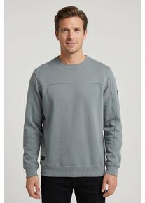 Sweater Camel Active, Herren, Gr. XL, stormy blau, Sweatware, Obermaterial: 100% Baumwolle, unifarben, normal h&uuml;ftbedeckend, Rundhals, Sweatshirts Sweater, mit Rundhals