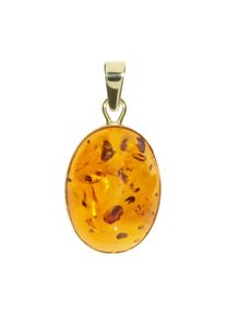 Kettenanh&auml;nger OSTSEE-SCHMUCK "- Classic 18x13 mm - Gold 333/000 - Bernstein" Gr. 27, gold (gold 333, goldfarben, gelb), Schmuckanh&auml;nger, Damen, Gelbgold 333, Kettenanh&auml;nger