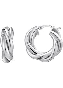 Paar Creolen Thomas Sabo "Schmuck Silber 925 Ohrringe gedrehtes Design", silber (silberfarben), Ohrringe, Damen, Silber 925 (recycelt), Paar Creolen