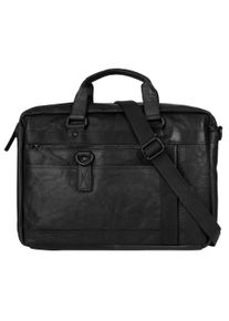 SPIKES & SPARROW Aktentasche SPIKES & SPARROW, Gr. B/H/T: 40cm x 28cm x 9cm onesize, schwarz, Leder, leicht gl&auml;nzend, unifarben, Taschen Aktentasche, echt Leder