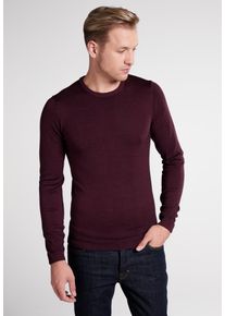 Strickpullover Eterna, Herren, Gr. L, bordeaux, 100% Schurwolle, eng, Pullover Strickpullover