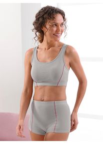 w&auml;schepur Panty W&Auml;SCHEPUR, Damen, Gr. 48, 2 Stk., steingrau, magenta, 95% Baumwolle, 5% Elasthan, Unterhosen Panty