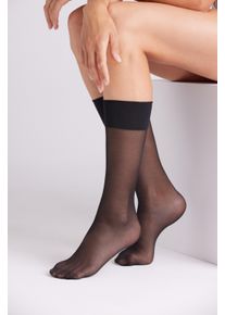 Kniestr&uuml;mpfe YSABEL MORA, Damen, schwarz, Obermaterial: 88% Polyamid, 12% Elasthan, Socken Kniestr&uuml;mpfe