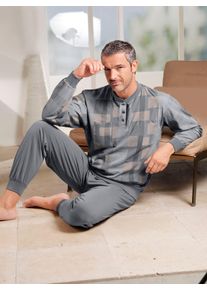 Schlafanzug Normann, Herren, Gr. 44/46, grau, 100% Baumwolle, Homewear-Sets Schlafanzug