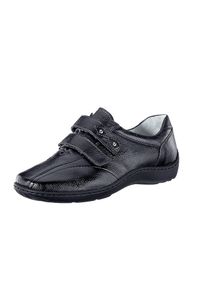 Waldl&auml;ufer Klettschuh WALDL&Auml;UFER, Damen, Gr. 6,5, schwarz, Glattleder, Basic, Schuhe Klettschuh