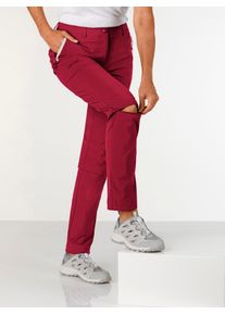 Zip-off-Hose Casual Looks, Damen, Gr. 46, Normalgr&ouml;&szlig;en, rot (kirsche), 95% Polyamid, 5% Elasthan, unifarben, lang, Hosen Zip-off-Hose