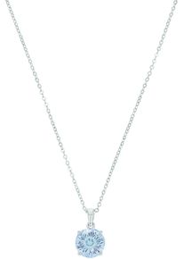 Kette mit Anh&auml;nger Amor "2039957", bunt (silberfarben, blau), Halsketten, Damen, Silber 925 (Sterlingsilber), L: 45 B: 1,3mm, Kette mit Anh&auml;nger, mit Zirkonia (synth.), B:1,3mm