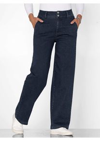 Bequeme Jeans Classic Basics, Damen, Gr. 46, Normalgr&ouml;&szlig;en, blau (dunkelblau), 81% Baumwolle, 17% Polyester, 2% Elasthan, lang, Jeans Bequeme Jeans