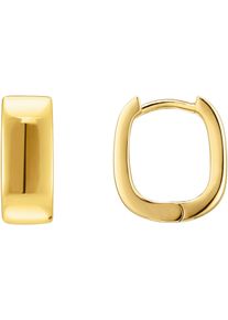 Paar Creolen Thomas Sabo "Schmuck Silber 925 Ohrringe mit eckiger Form", gold (gelbgoldfarben), Ohrringe, Damen, Silber 925 (recycelt), Paar Creolen