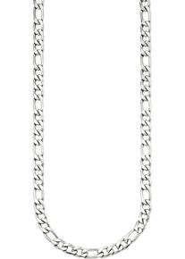 Edelstahlkette "Schmuck Geschenk Edelstahl Halsschmuck Figarokette", silber (edelstahlfarben), ANISTON JEWELRY & WATCHES, Halsketten, Damen, Edelstahl, L: 47 B: 6,6mm, Edelstahlkette, B:6,6mm