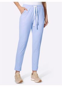 Sweathose Heine, Damen, Gr. 46, Normalgr&ouml;&szlig;en, eisblau, 80% Polyamid, 20% Elasthan, unifarben, Hosen Sweathose