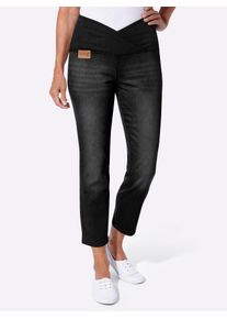 7/8-Jeans Casual Looks, Damen, Gr. 44, Normalgr&ouml;&szlig;en, schwarz denim, 81% Baumwolle, 17% Polyester, 2% Elasthan, unifarben, 7/8-L&auml;nge, Jeans 7/8-Jeans