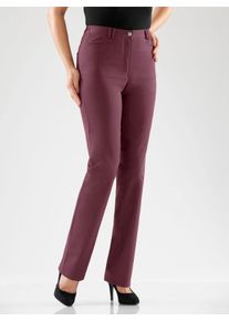 Funktionshose COSMA, Damen, Gr. 46, Normalgr&ouml;&szlig;en, rot (bordeaux), 97% Baumwolle, 3% Elasthan, unifarben, lang, Hosen Funktionshose